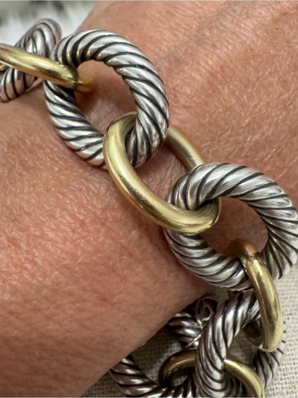 David Yurman XL Oval Link Bracelet .925 1/5 750